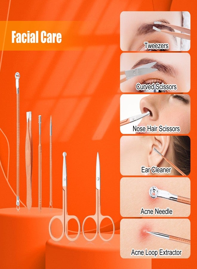 LifHap Professional Nail Care Kit - 18-Piece Manicure Set with Stainless Steel Ingrown Nail Toenail Cuticle Cutter Clipper Pedicure Kit,Grooming Kits with Portable Travel Case.(Rose Gold) - Image 4